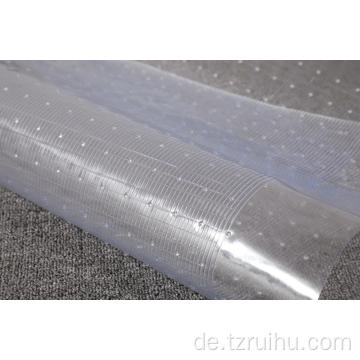 Transparente flexible PVC -Kunststoffstuhlmatte glatt